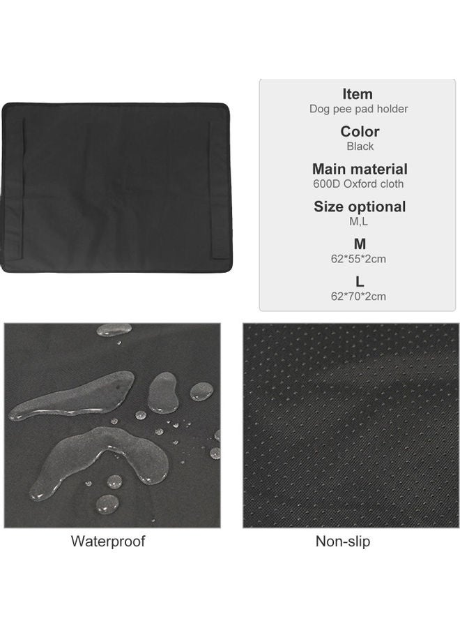 إسكدنيا حامل وسادة التبول للكلاب أسود 34x3x34سم - Image 3