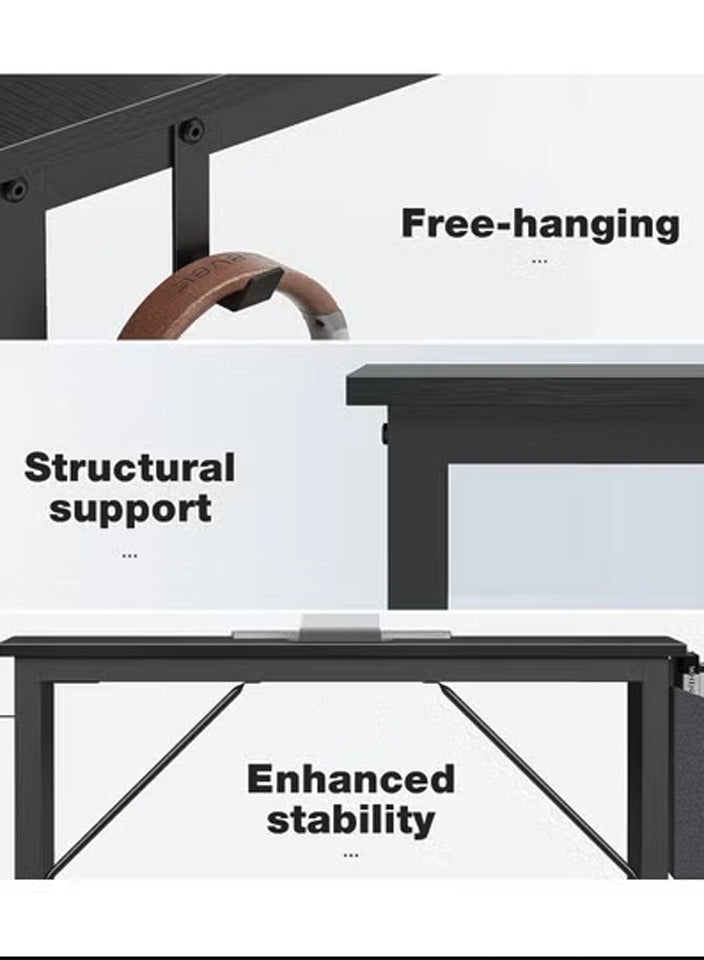 تشولوفز مكتب كمبيوتر ، كمبيوتر محمول مكتب ، مكتب قوي ، مكتب مع حقيبة تخزين وسماعة هوك - Image 4