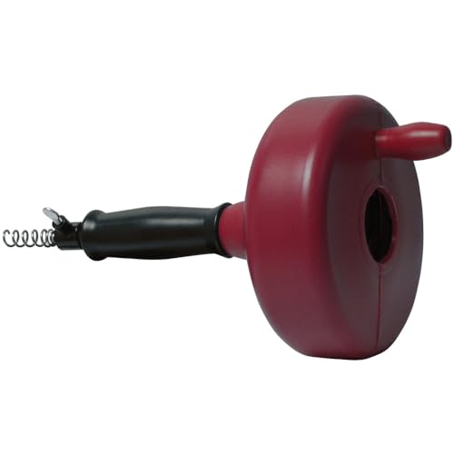 Plumb Craft Manual Canister Drain Pipe Auger 25' (foot) for Small to Medium Household Drains up to 2" inch in diameter - Image 1
