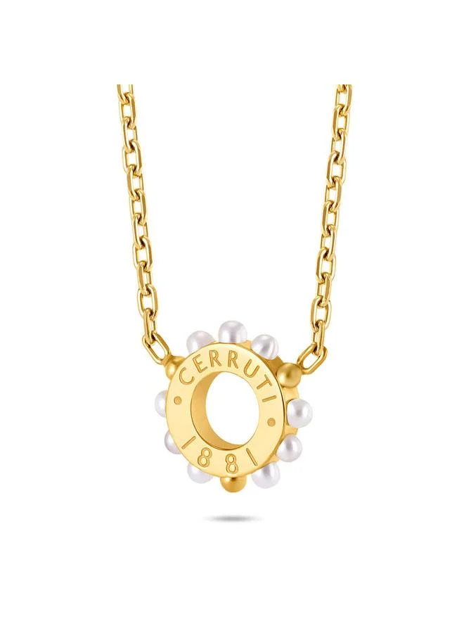 CERRUTI 1881 Maddalena Gold Plated Stainless Steel Necklace for Women 450mm