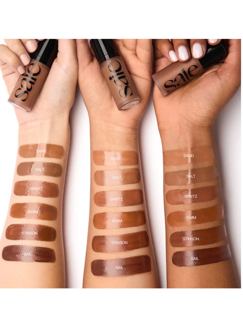 Saie SAIE Dew Bronze Soft-focus Liquid Bronzer- Swim, 12ml - Image 4