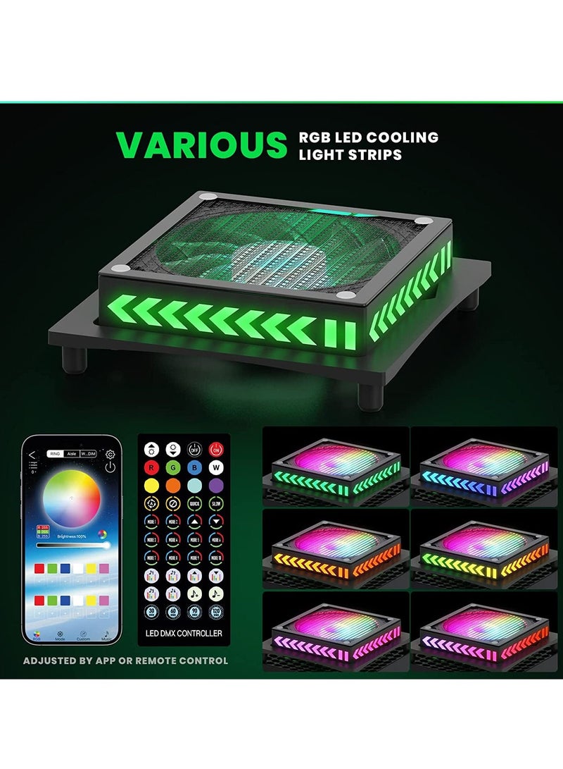 Loquat Case Fan Cooling Fit for Xbox Series X with Dust Filter Bracket RGB Lights Effect Low Noise Independent Touch Switch Reduce Main Engine Temperature - Image 3
