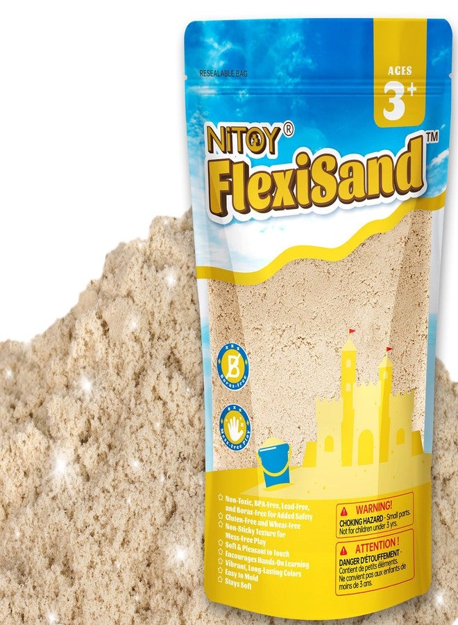 NiToy FlexiSand 2.2Lbs Play Sand, Never Dries Out-Fun for 3 Years and up Kids Bulk Refill for Sensory Sand Box Toys, Ideal for Shaping, Squeezing and Molding (Orignial Color) - Image 1