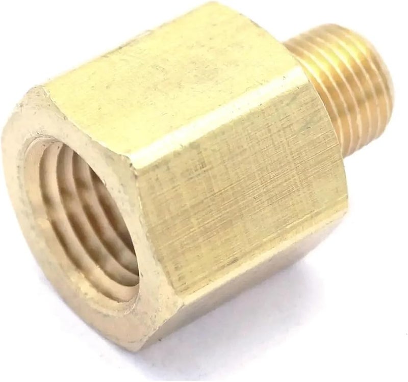 براس 1 8 NPT ذكر إلى 1 4 NPT أنثى تركيب أنابيب موصل لقياس ضغط الهواء الغاز الوقود الماء - Image 1