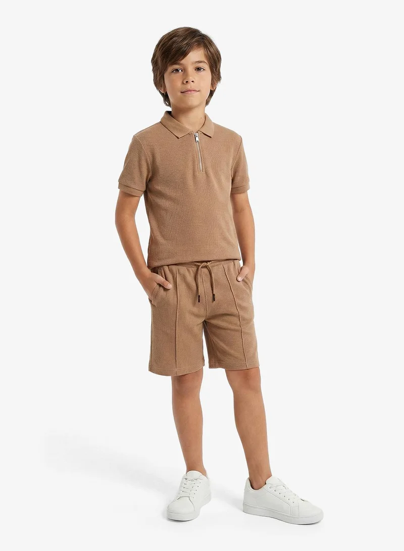 ريبلز مع نمشي Boys Short Sleeves Polo T-Shirt & Shorts Set