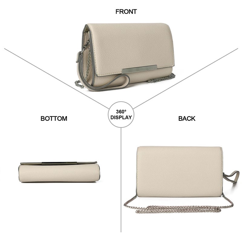 AFKOMST Small Clutch Purses for Women Summer Crossbody Bags and Straw Wristlet Handbags with Chain Strap - Image 3