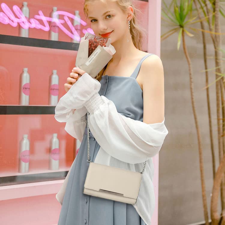 AFKOMST Small Clutch Purses for Women Summer Crossbody Bags and Straw Wristlet Handbags with Chain Strap - Image 2