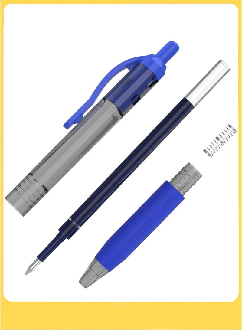 Snowhite 12 Pcs Retractable Blue Ink Gel Pens, Quick Dry 0.5mm Fine Point Premium Rolling Ball Gel Pens Refillable for Office School Supply - Image 4