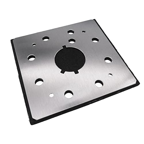Taokyid Sander Replacement Pad, 1/4 Sheet, 8 Hole Stick on Square Sanding Pad Replaces Dewalt 151280-00, 151284-00SV, Fits Black & Decker, Dewalt and Porter Cable Sanders - Image 1