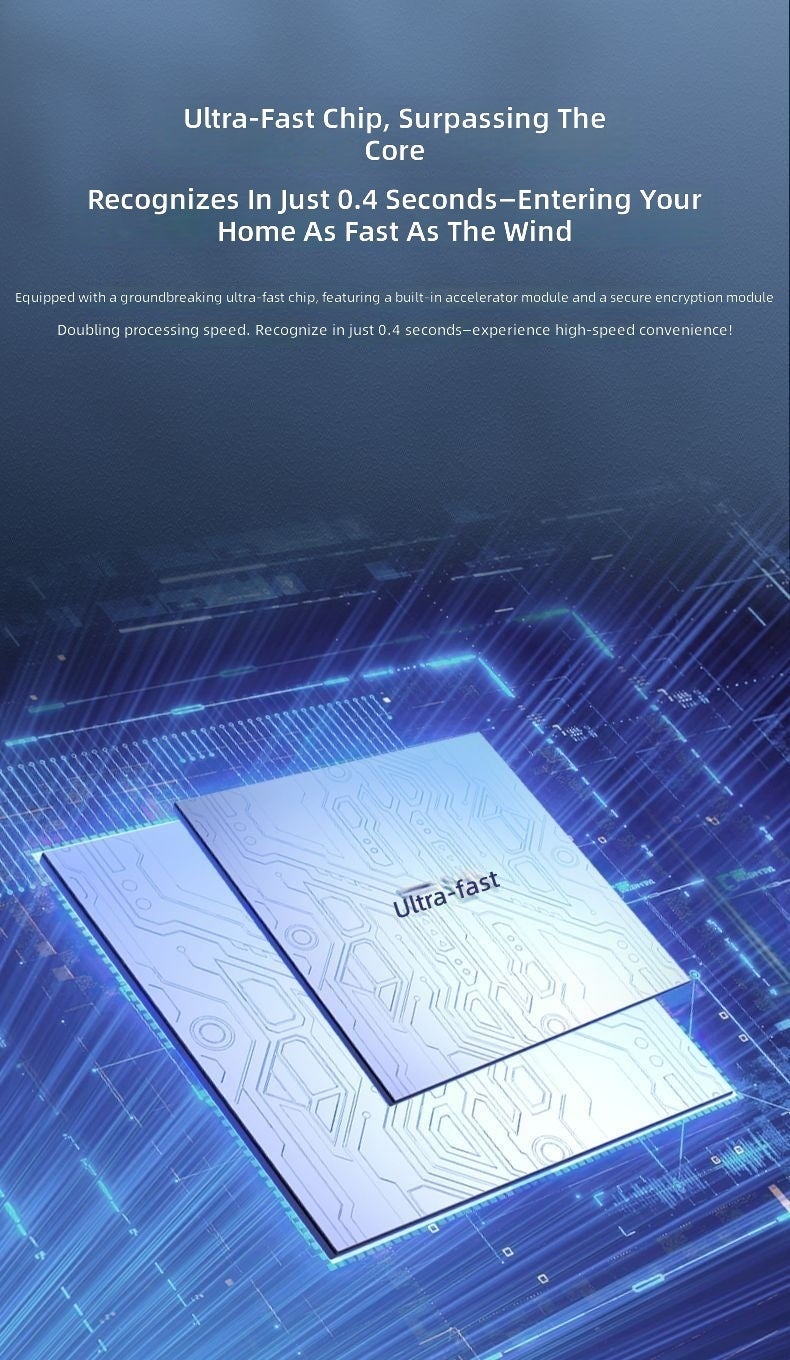تي سي إل قفل ذكي TCL ببصمة الإصبع مع مراقبة عن بُعد عبر عين القط ووصول NFC للأمان المنزلي - Image 5