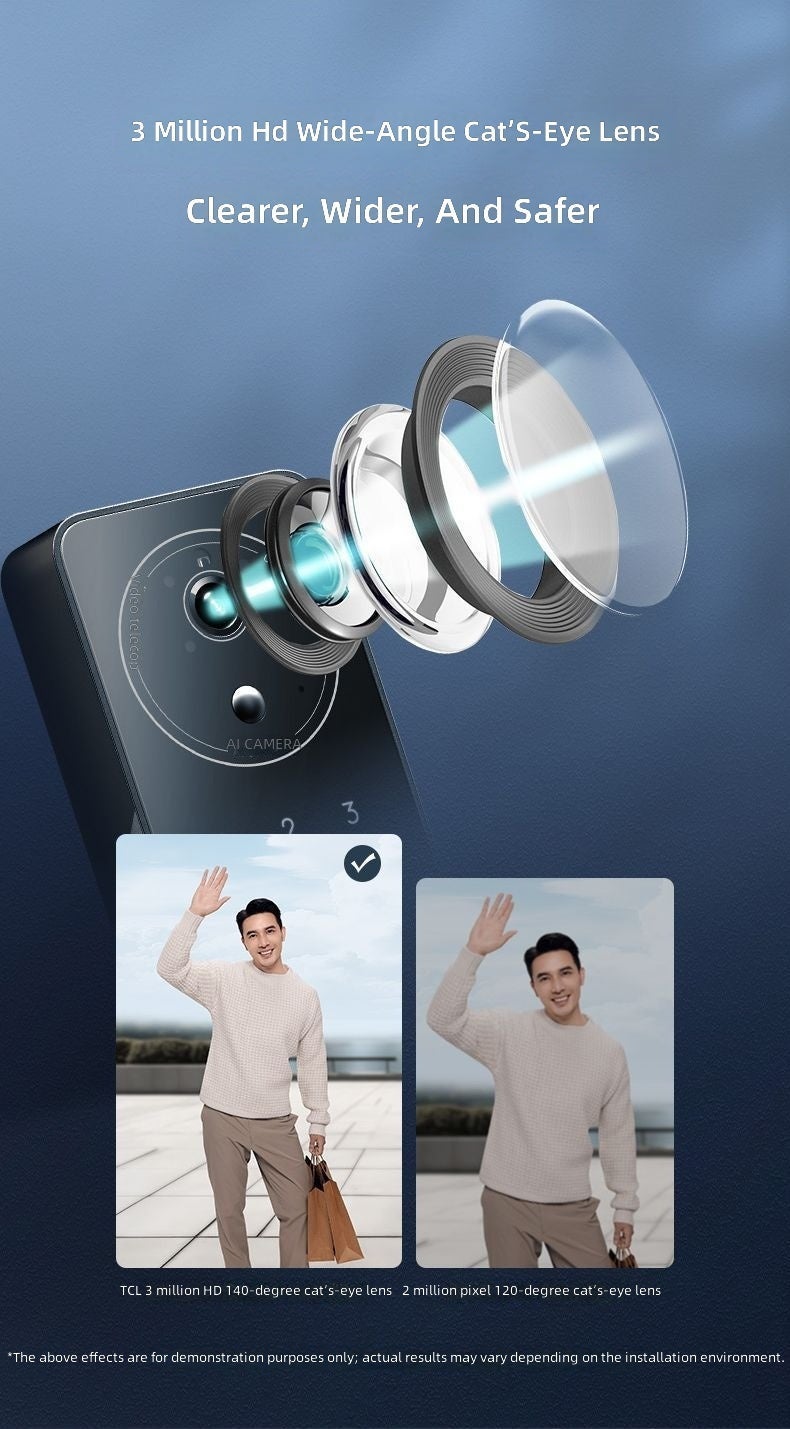 تي سي إل قفل ذكي TCL ببصمة الإصبع مع مراقبة عن بُعد عبر عين القط ووصول NFC للأمان المنزلي - Image 4
