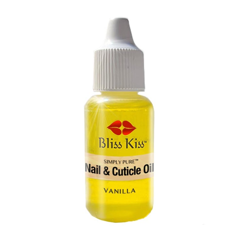 Bliss Kiss | Vanilla Fragrance | Nail Oil Cuticle Dropper w/Vitamin E & Jojobaâ¤Nail Strengthener Nail Growth Serum for Brittle Peeling Breaking Thin Nails | 0.5oz | - Image 1