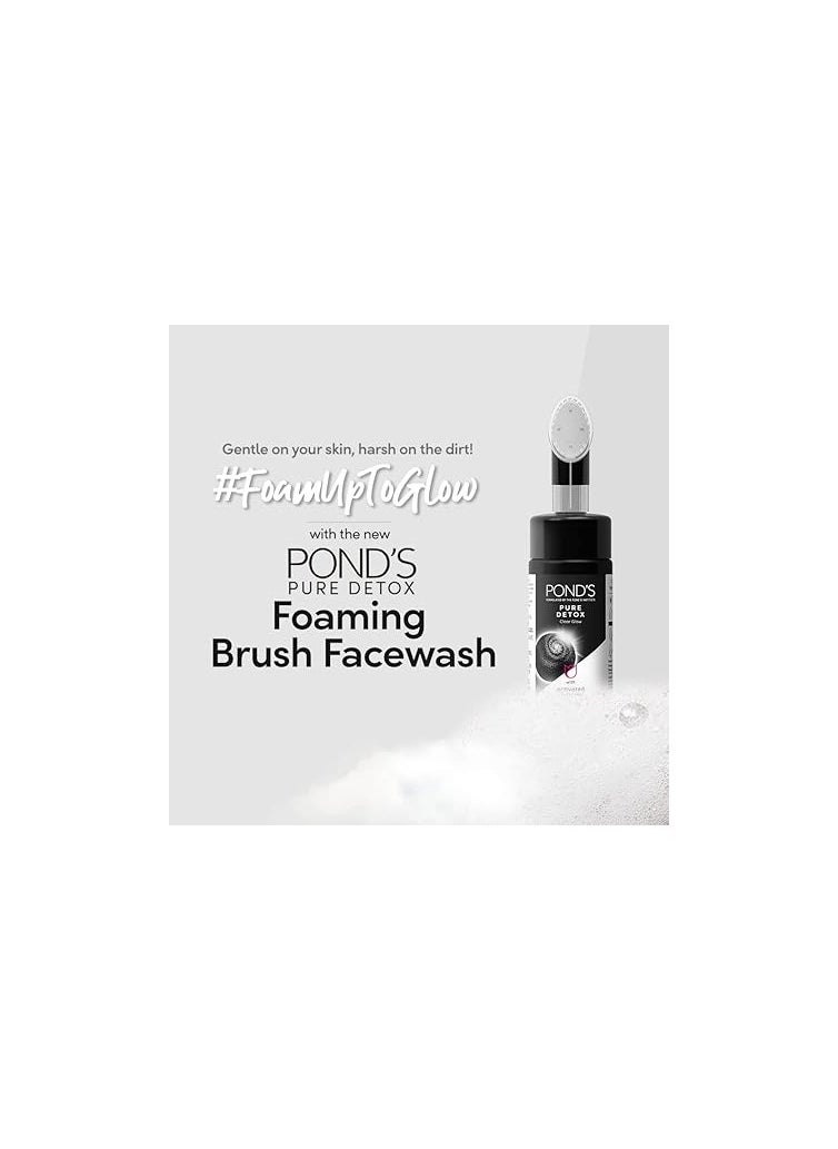 Pond's Pond's Pure Detox Foaming Brush Facewash for Clear Glow Gentle Exfoliation Deep Clean All Skin Types  - Image 2