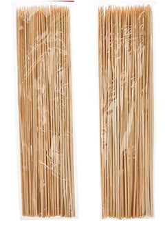 GO2CAMPS 100-Piece BBQ Bamboo Skewers Round 30 Cm/Bamboo Sticks 