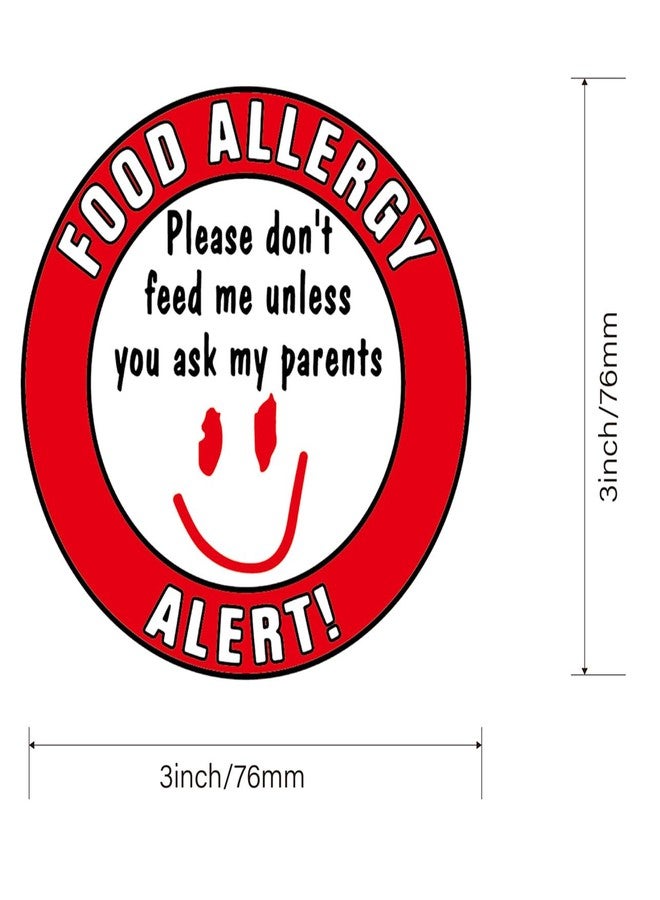 M MeshaKippa 50pcs 3 inch Children Food Allergen Warning Stickers for Kids Baby - Image 2