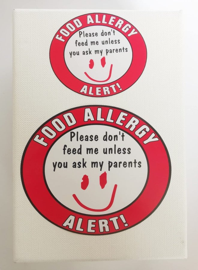 M MeshaKippa 50pcs 3 inch Children Food Allergen Warning Stickers for Kids Baby - Image 3