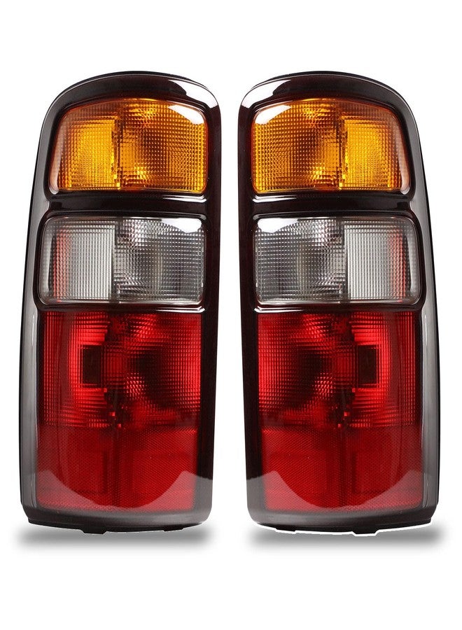 Lathsy Tail Lights Compatible With 2000-2006 Chevy Tahoe Suburban GMC Yukon YuKon XL 1500 2500 Driver and Passenger Side Black Edge w/o Bulbs Replace 15224278,15224279 - Image 1