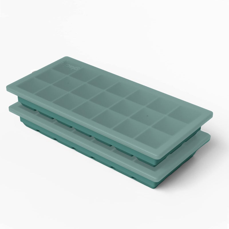 glacio Ice Cube Tray â€“ Small Silicone Molds with Lids, BPA-Free and Flexible for Cocktails and Beverages â€“ Set of 2 - Image 3