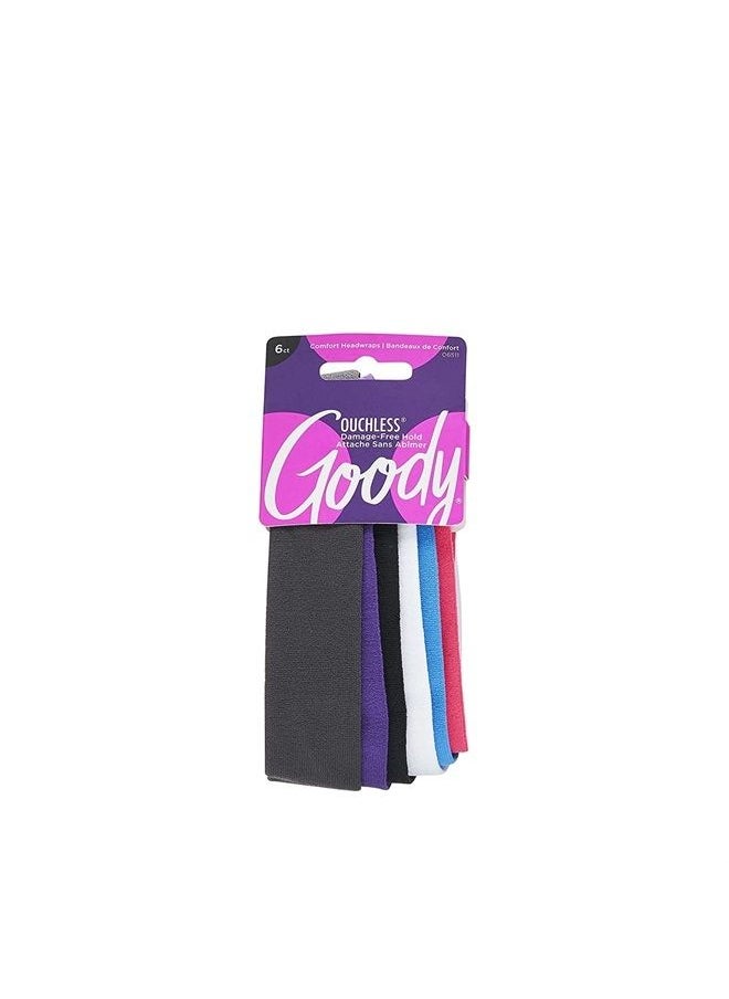 Goody WoMens Ouchless Headwraps, Slim, Brights, 6 Count  - Image 1