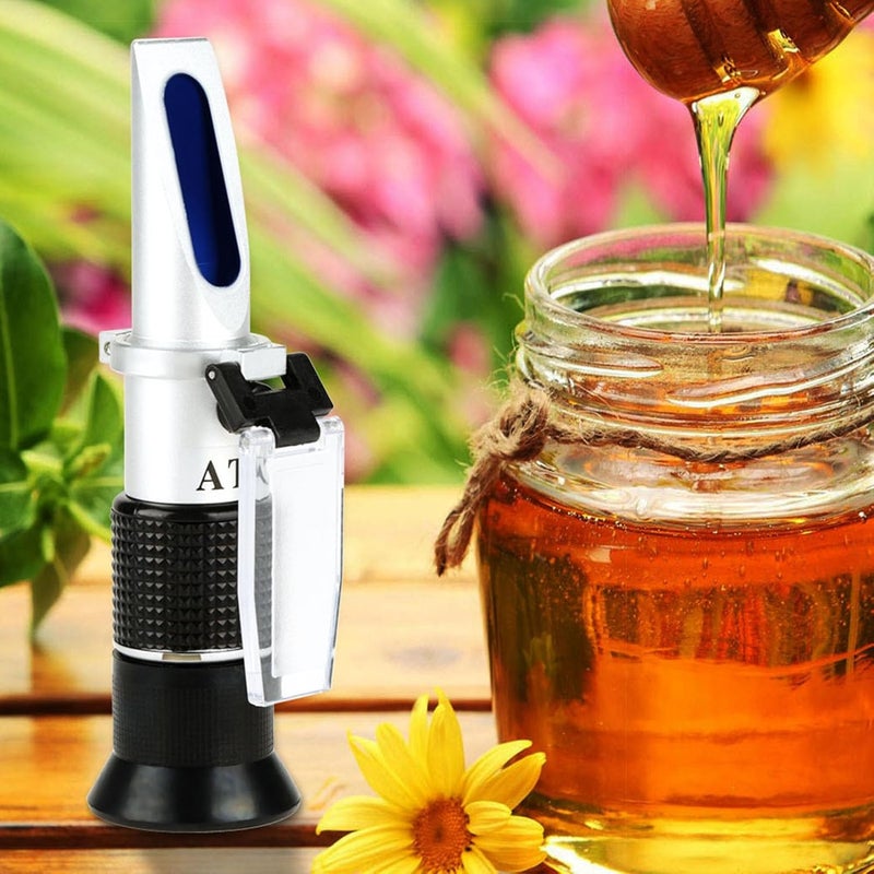 Honey Refractometer, Professional 58-90% Accurate Refractometer, Non Slip Honey Sugar Tester Meter, Sugar Test Meter for Bee Keeping Honey Molasses - Image 4