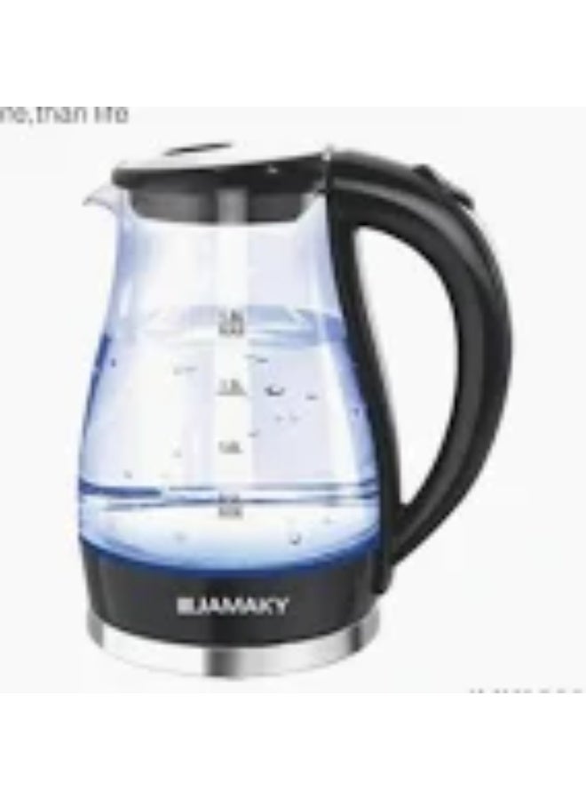 جامايكا غلاية زجاجية من جاماكي - سعة 1.8 لتر - قدرة 1600 واط - إضاءة داخلية زرقاء بإضاءة LED - Image 1