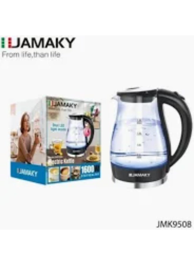 جامايكا غلاية زجاجية من جاماكي - سعة 1.8 لتر - قدرة 1600 واط - إضاءة داخلية زرقاء بإضاءة LED - Image 2