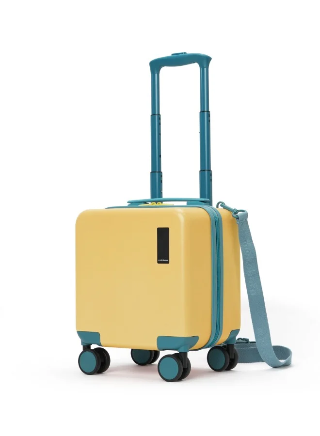Mokobara MOKOBARA The Moko Blocks Unbreakable Polycarbonate Extra Light Weight Kids Luggage | Hard Trolley Suitcase for Kids (38 cms (3-8 Years), Sunshine)