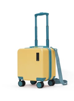 Mokobara MOKOBARA The Moko Blocks Unbreakable Polycarbonate Extra Light Weight Kids Luggage | Hard Trolley Suitcase for Kids (38 cms (3-8 Years), Sunshine)  - Image 1