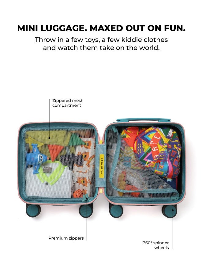 Mokobara - MOKOBARA The Moko Blocks Unbreakable Polycarbonate Extra Light Weight Kids Luggage | Hard Trolley Suitcase for Kids (38 cms (3-8 Years), Sunshine) - Image 1