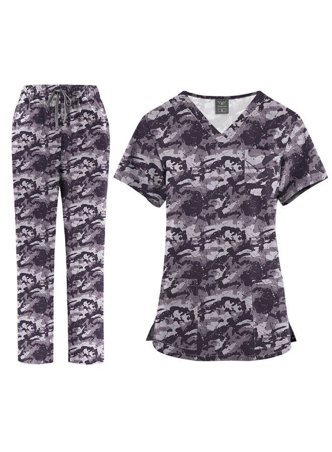 NIBEMINENT Clinical Work Clothes Women Nurse Scrubs Tops Pharmacy Working Pants Medical Doctor Surgical Nursing Uniforms - Image 1