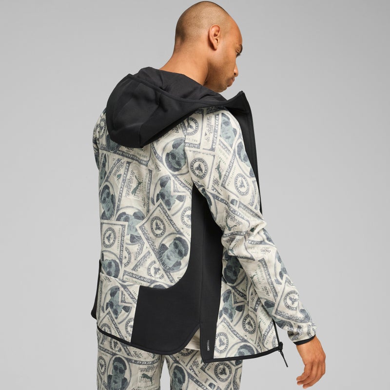 PUMA Melo Bucks Dime Mens Black Basketball Jacket - Image 4