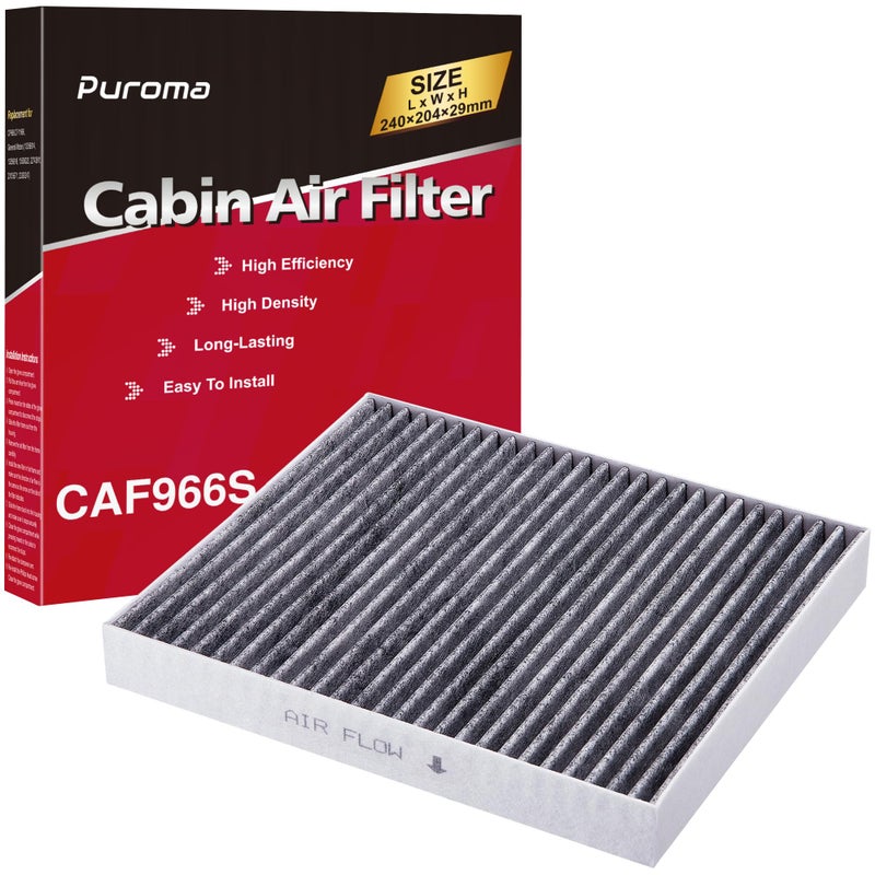 Puroma Cabin Air Filter with Activated Carbon Replacement for 6091C CP966 CF11966 Buick Enclave LaCrosse Cadillac ATS CTS Chevrolet Camaro Cruze Impala Malibu Silverado GMC Sierra Yukon