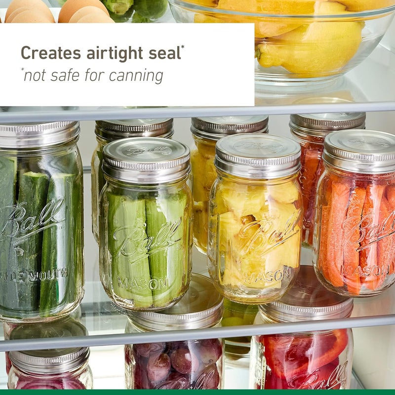 Ball Jar Stainless Steel One-Piece Mason Jar Lids, Regular Mouth, 6-Pack - Image 3