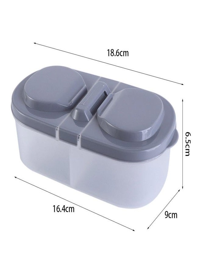 Kopida 2 Pcs Food Storage Containers with Lids, Plastic Double Compartment Fridge Storage Organizer Boxes, Food Container for Pantry Organization and Storage - Image 2