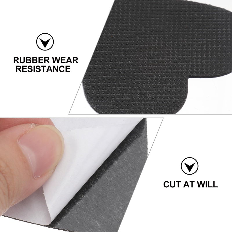Non Slip Rubber Heel Pads 4 Pairs Anti Wear Protective Sole Stickers for Shoes - Image 5
