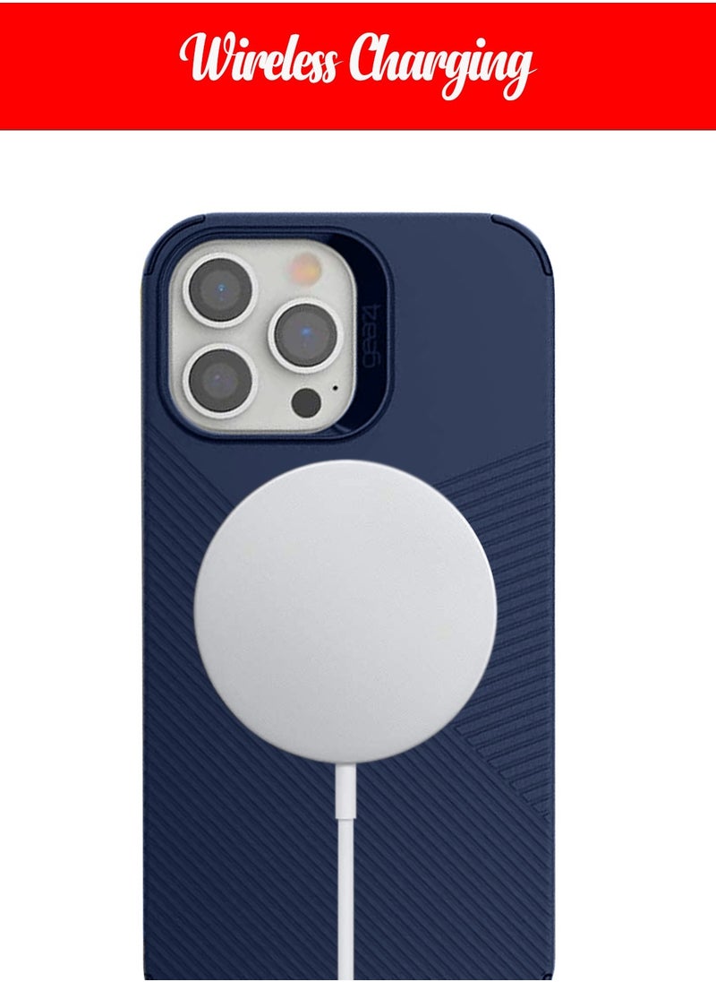Gear4 - Gear4 MagSafe compatible case with D3O® reinforced back plate case cover for Apple iPhone 14 Pro Max - Blue - Image 1