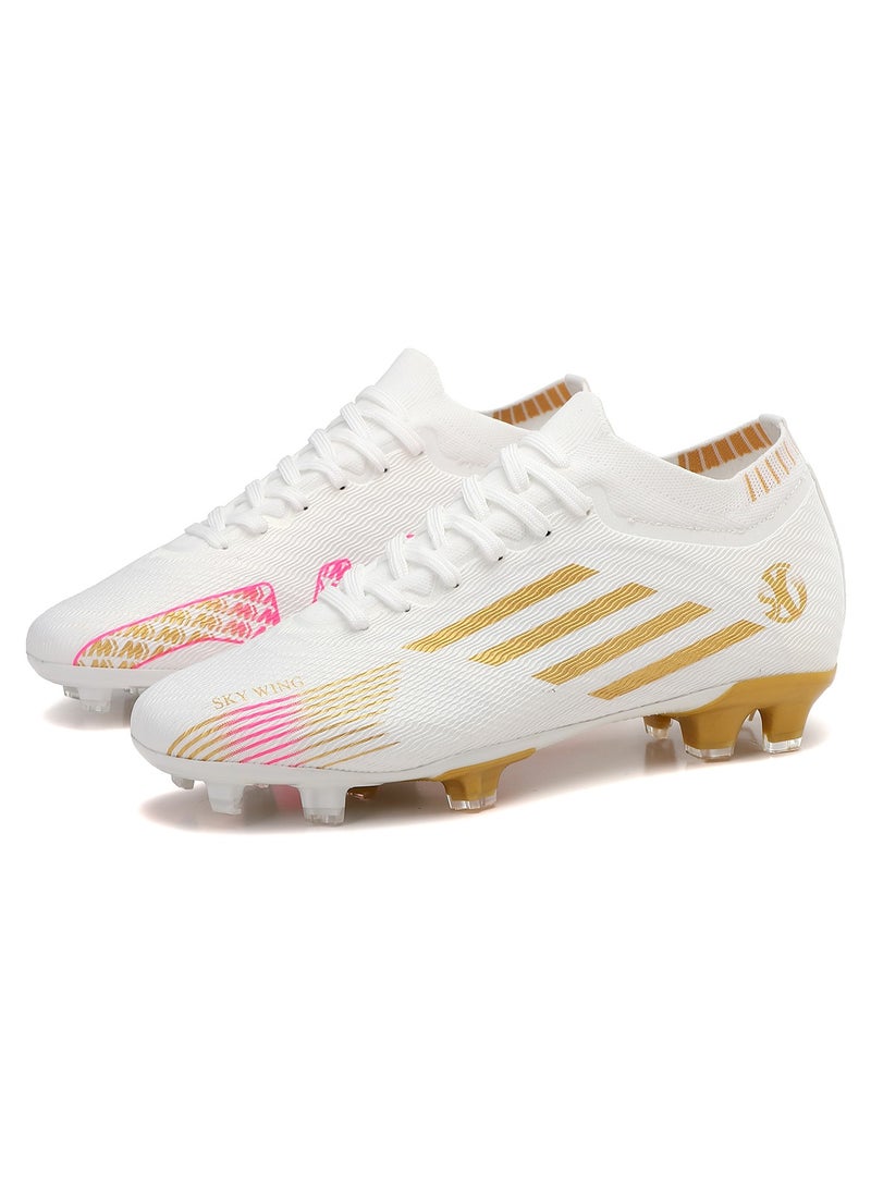 SKY WING Men and Women Soccer Shoes Cleats Professional High Top Breathable Training Football Shoes Unisex Indoor Outdoor Sneakers