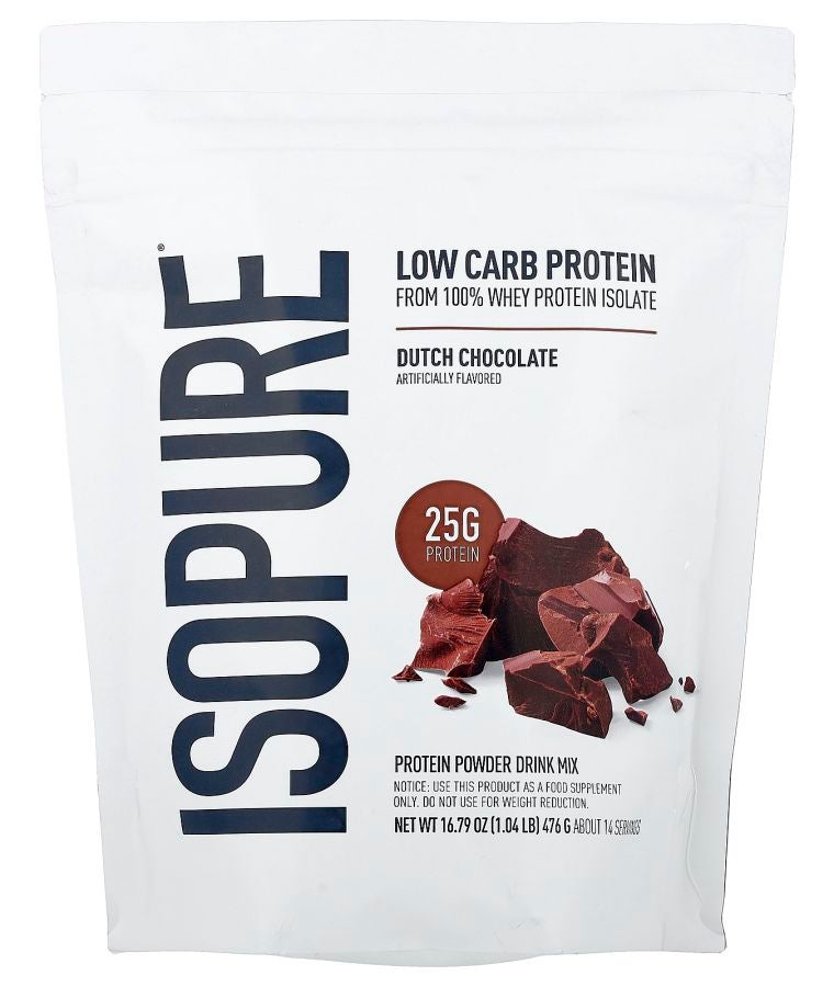 Isopure Low Carb Protein Powder Dutch Chocolate 1.04 lb (476 g)