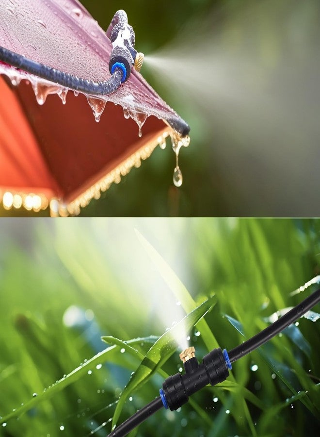 GOXAWEE Misting System, 26FT (8M) Misting Line + 7 Brass Mist Nozzles + Brass Adapter(3/4"), Misters for Outside Patio Cooling Outdoor Garden Greenhouse Trampoline for Waterpark - Image 4