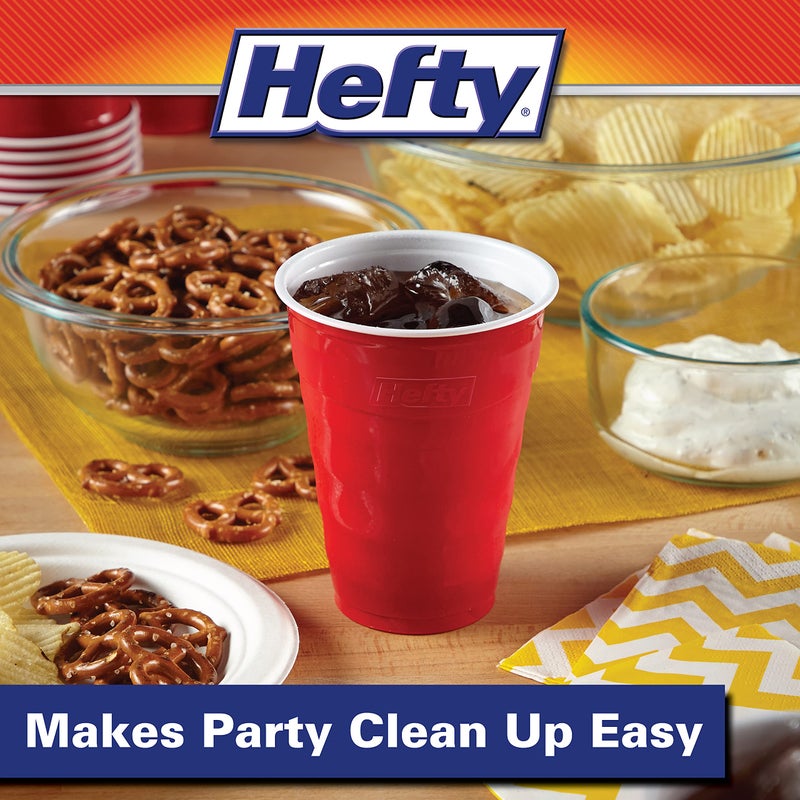 Hefty Party On Disposable Plastic Cups, Red, 18 Ounce, 30 Count - Image 5