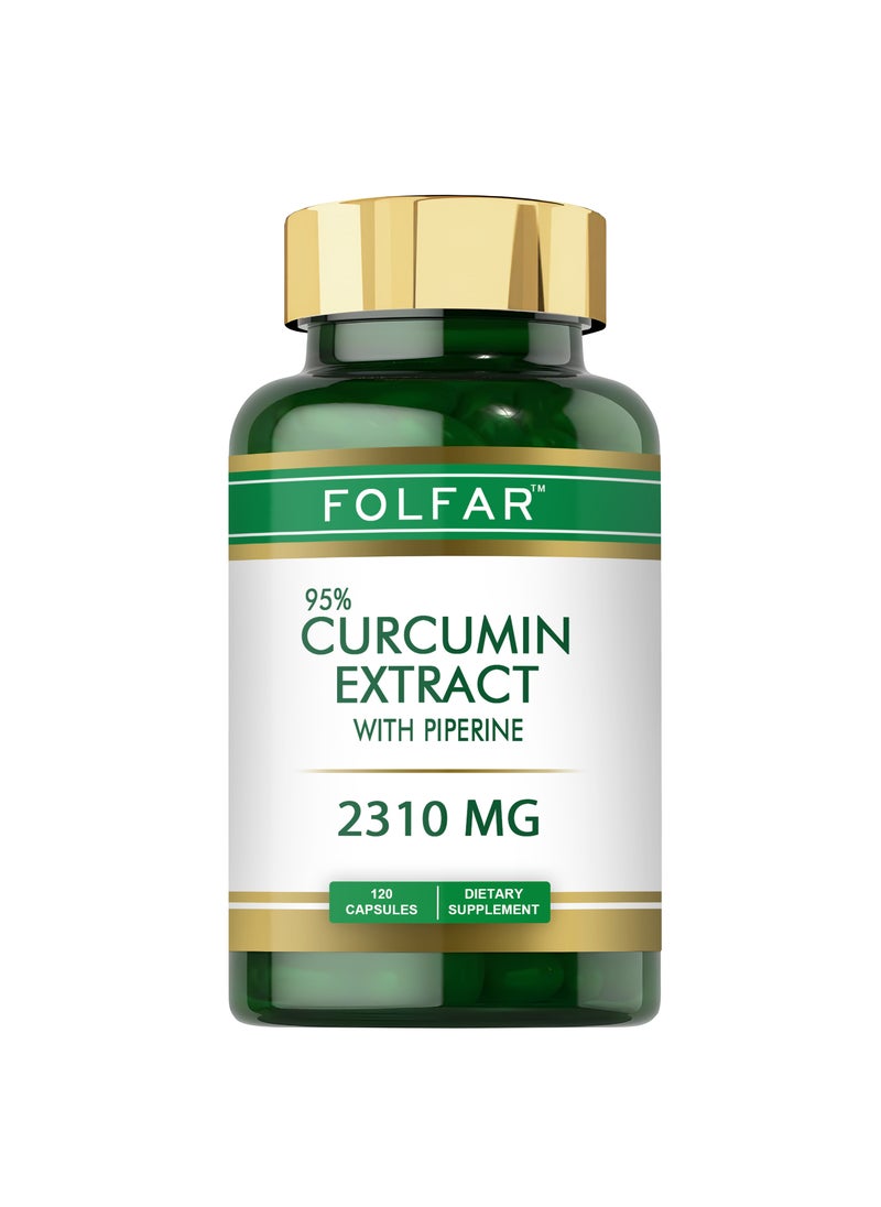 Folfar Turmeric Curcumin with 95% Curcuminoids 2310mg with Piperine - 120 Capsules  - Image 1