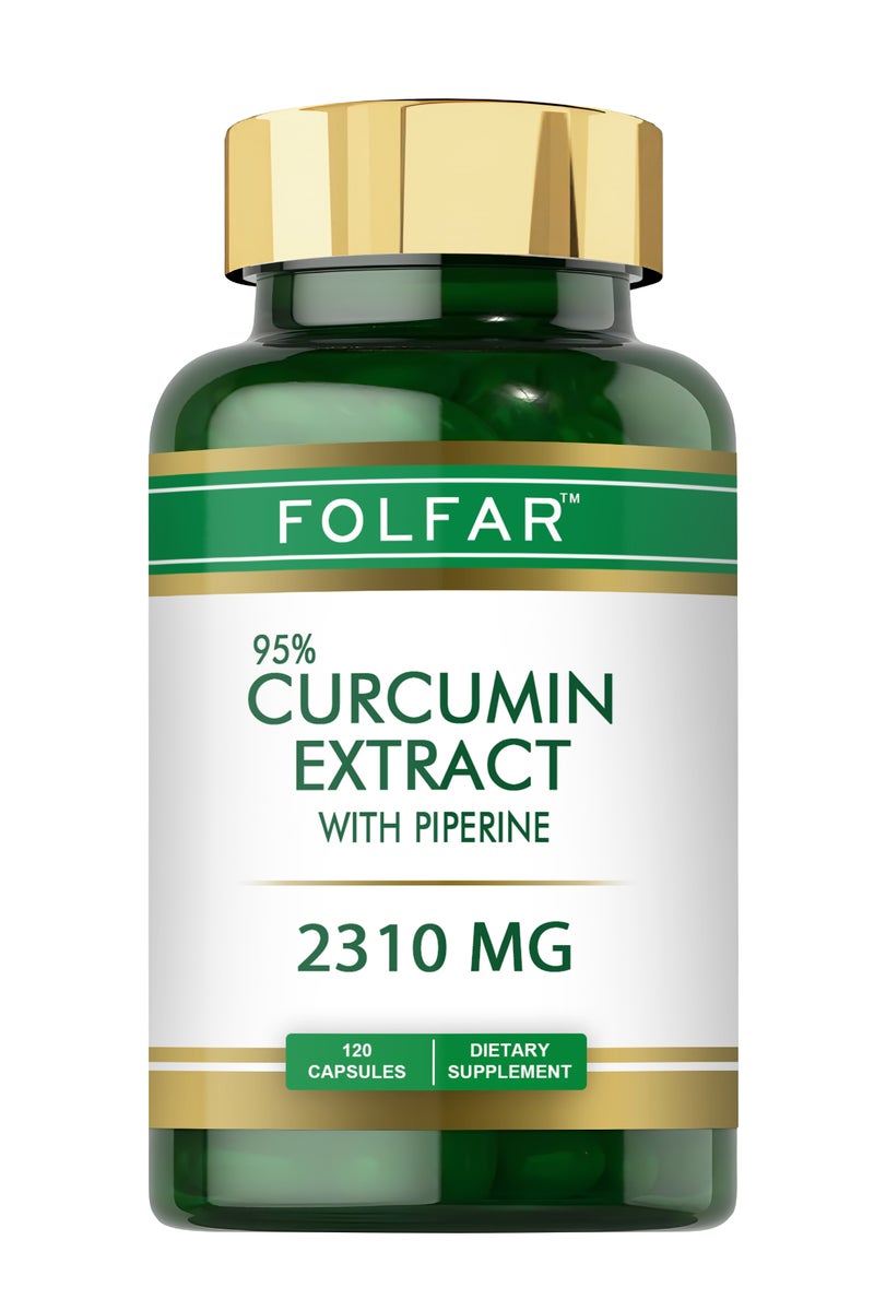 Folfar Turmeric Curcumin with 95% Curcuminoids 2310mg with Piperine - 120 Capsules - Image 1