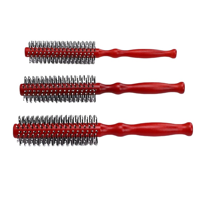 3 Sizes Round Curling Brush for Smooth FrizzFree Hair, AntiStatic Wooden Roller Comb with Gentle Detangling, Perfect Styling Tool for All Hair Types - Image 5