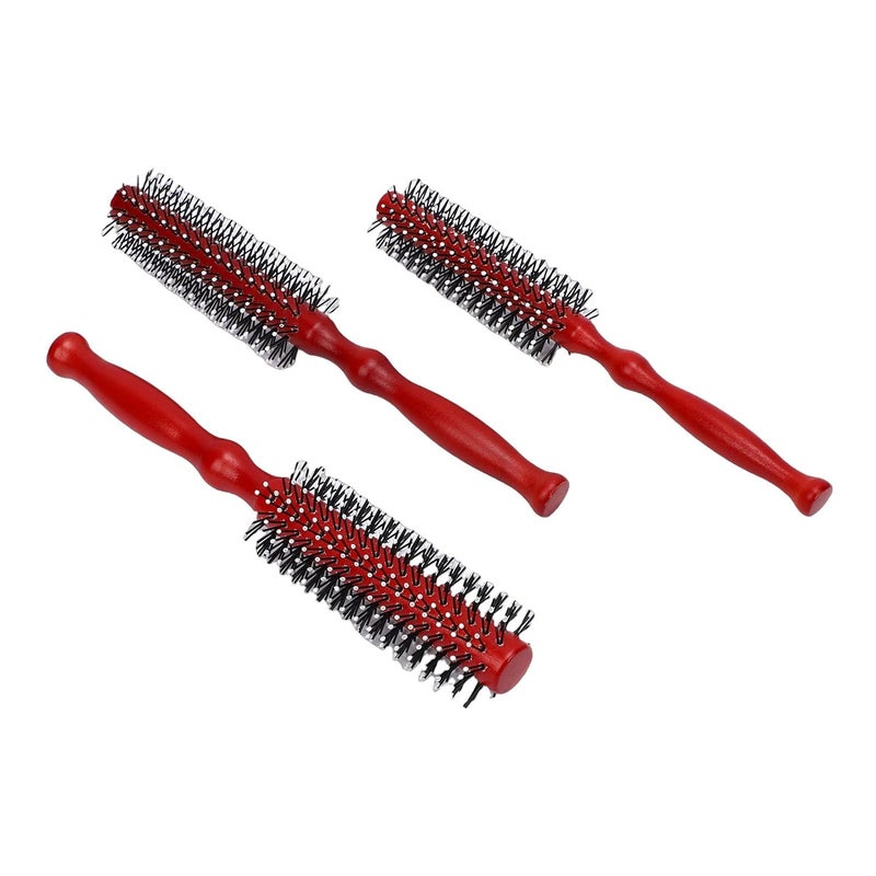 3 Sizes Round Curling Brush for Smooth FrizzFree Hair, AntiStatic Wooden Roller Comb with Gentle Detangling, Perfect Styling Tool for All Hair Types - Image 4