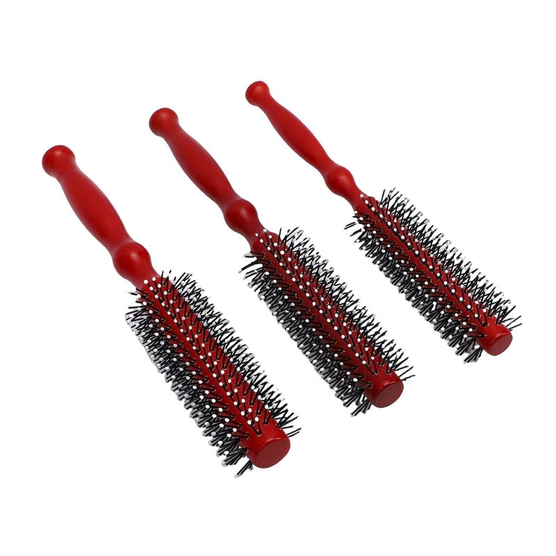 3 Sizes Round Curling Brush for Smooth FrizzFree Hair, AntiStatic Wooden Roller Comb with Gentle Detangling, Perfect Styling Tool for All Hair Types - Image 3