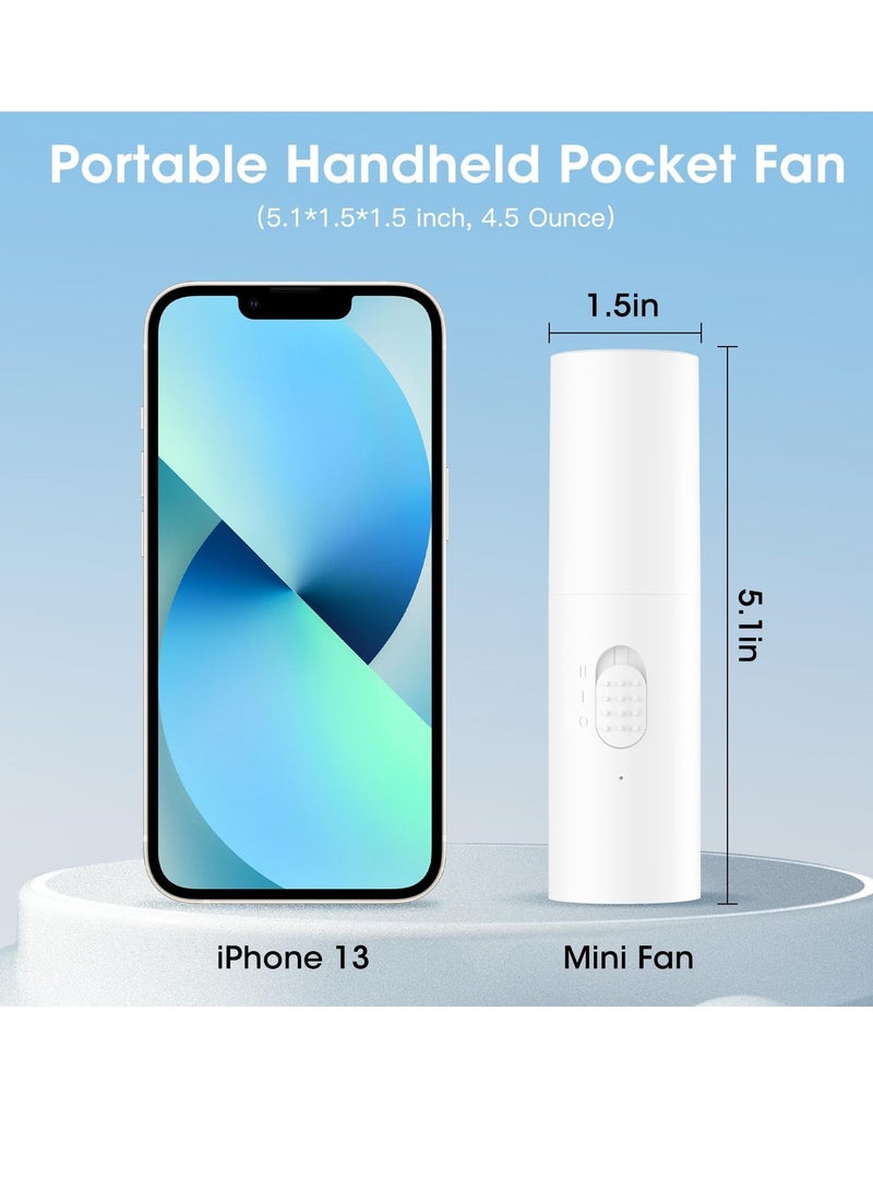 general Handheld Fan Rechargeable, Mini Portable Fan Small Hand Fan, 3000mAh Battery Operated 22Hrs+ Makeup Eyelash Fan Personal Fan Gifts for Women Girls Men Travel Indoor Outdoor - Image 5