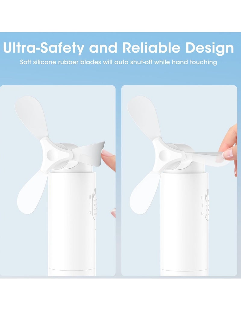 general Handheld Fan Rechargeable, Mini Portable Fan Small Hand Fan, 3000mAh Battery Operated 22Hrs+ Makeup Eyelash Fan Personal Fan Gifts for Women Girls Men Travel Indoor Outdoor - Image 3
