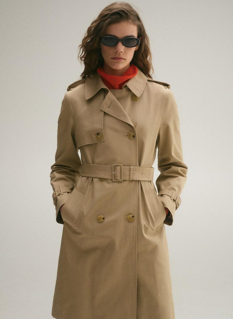 MANGO - Classic Trench Coat With Belt - Image 1
