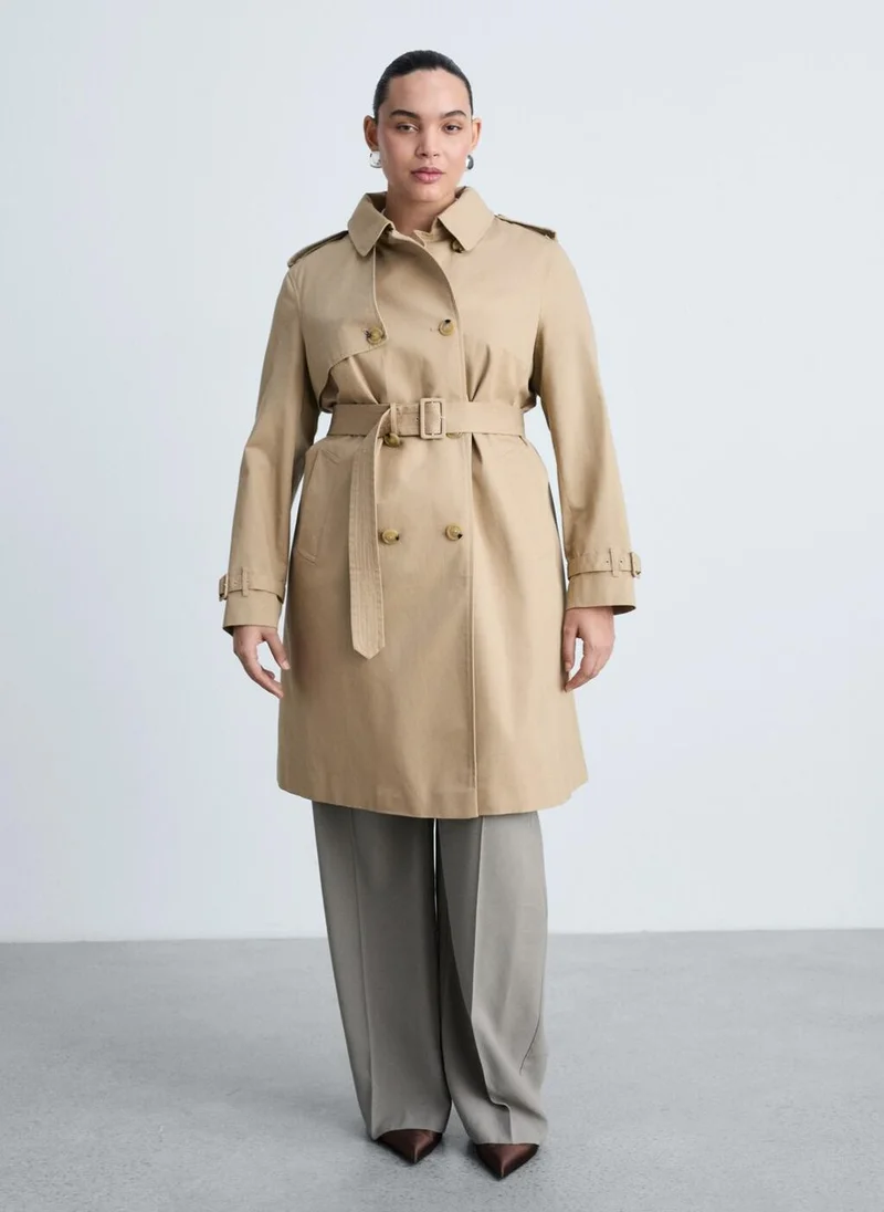 MANGO Classic Trench Coat With Belt