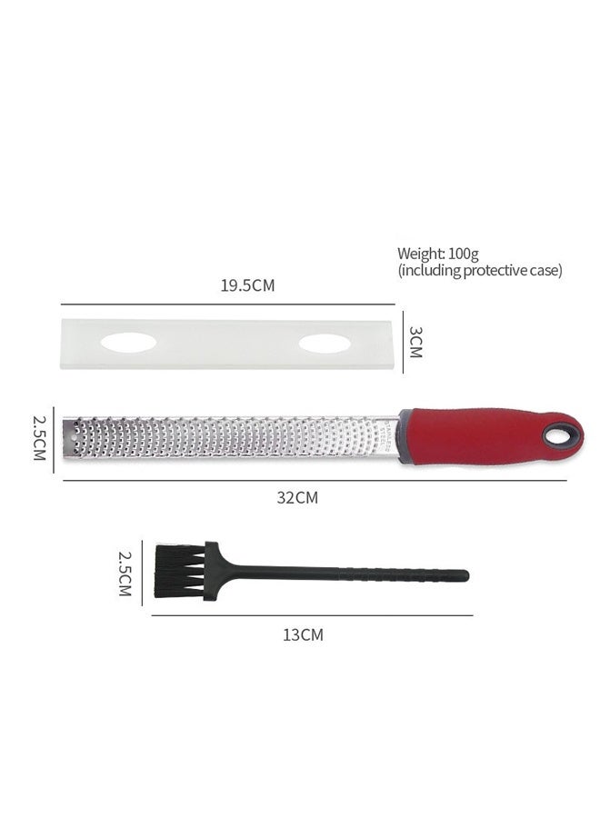 Photon Lemon Zester, Cheese Grater, 304 Premium Stainless Steel zester grater set - For Parmesan Cheese Citrus Lemon Lime Ginger Garlic etc (red) - Image 2